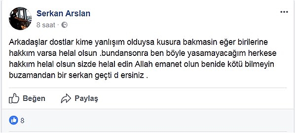 Facebook'taki hesabından 'helallik' isteyip intihar etti!