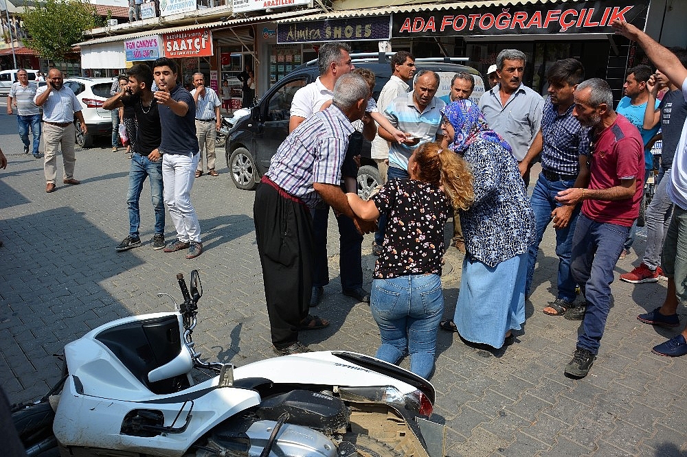 Yola fırlayan çocuğa motosiklet çarptı!