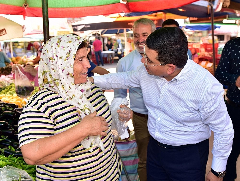 Başkan Tütüncü pazar denetiminde