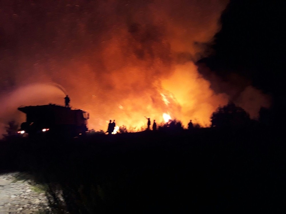 Manavgat'ta aynı gece 5 ayrı orman yangını! (Videolu)