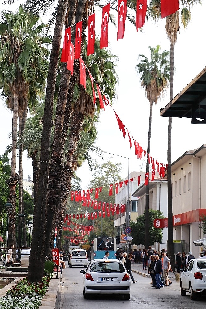Antalya'da eğilmiş hurma ağaçları tedirgin ediyor