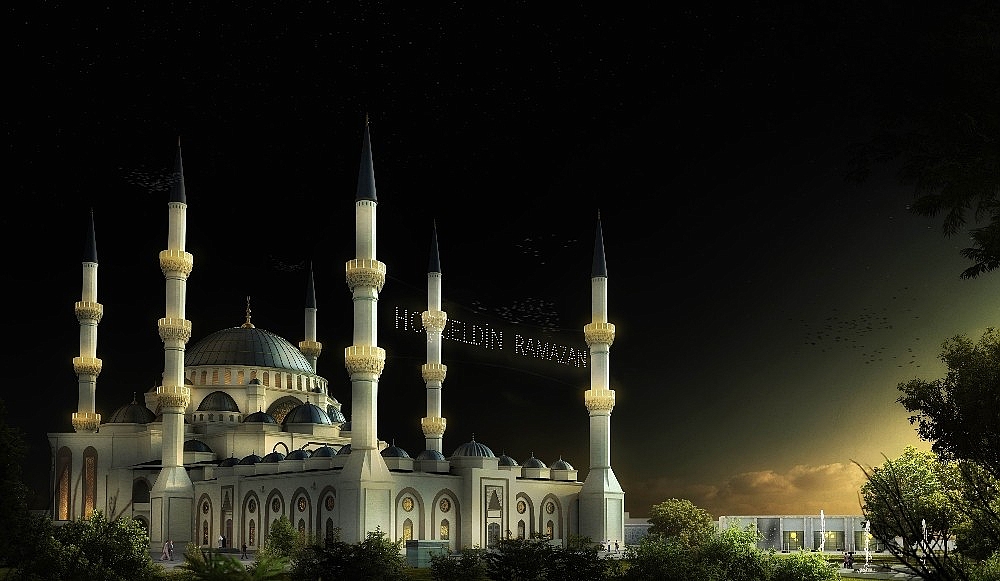 Antalya'nın en büyük camisinde çalışmalar devam ediyor