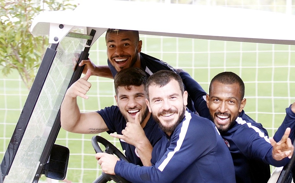 Antalyaspor'da neşeli antrenman