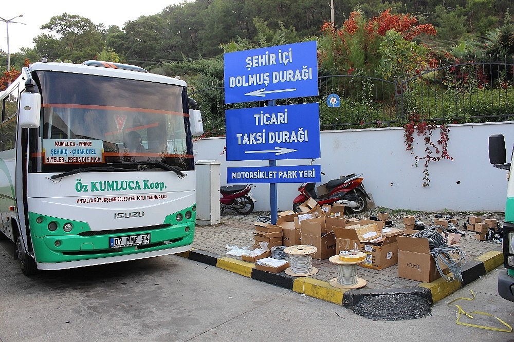 Kumluca'da toplu taşıma araçlarına kamera takılıyor