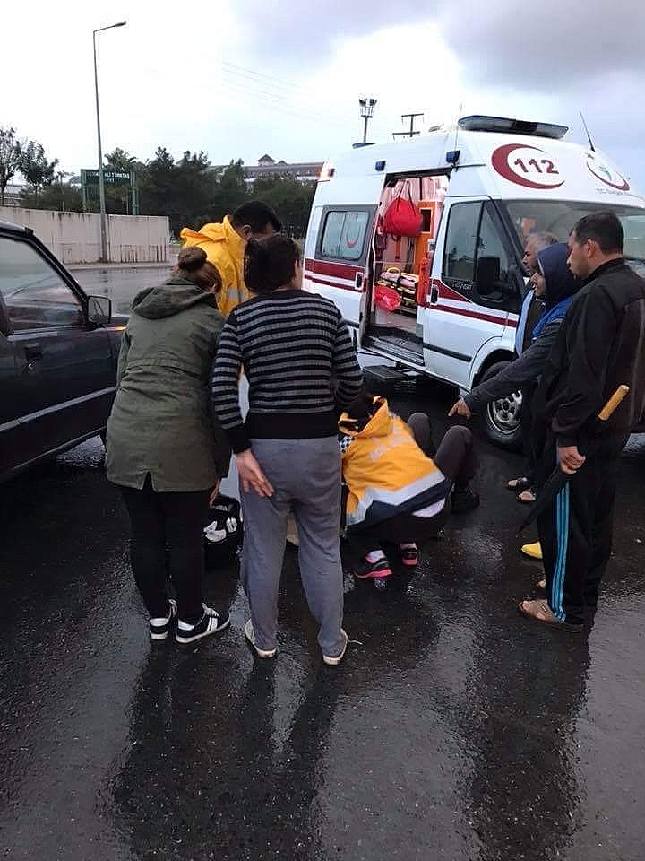 Kamyonetin çarptığı yaya yaralandı!