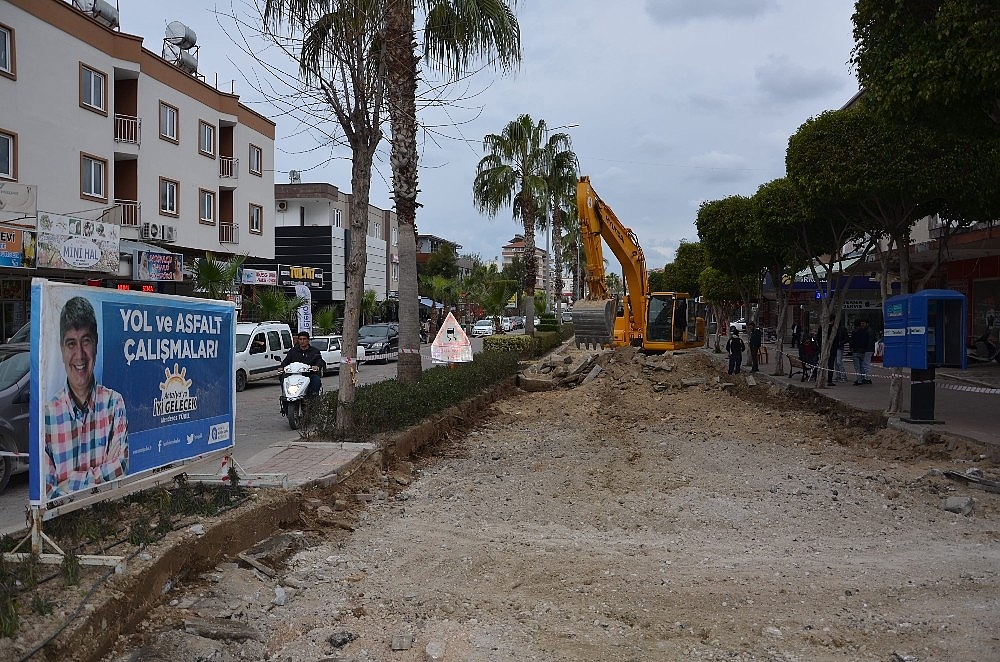 Alanya İstiklal Caddesi yenileniyor