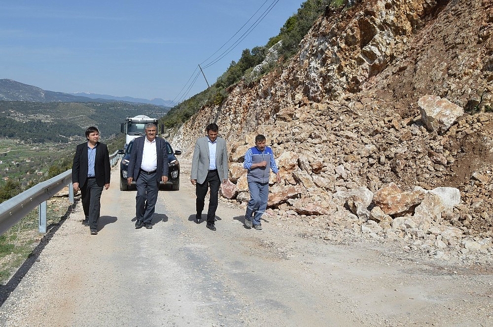 Büyükşehir'den, Kaş Sarıbelen yolu genişletme çalışmaları