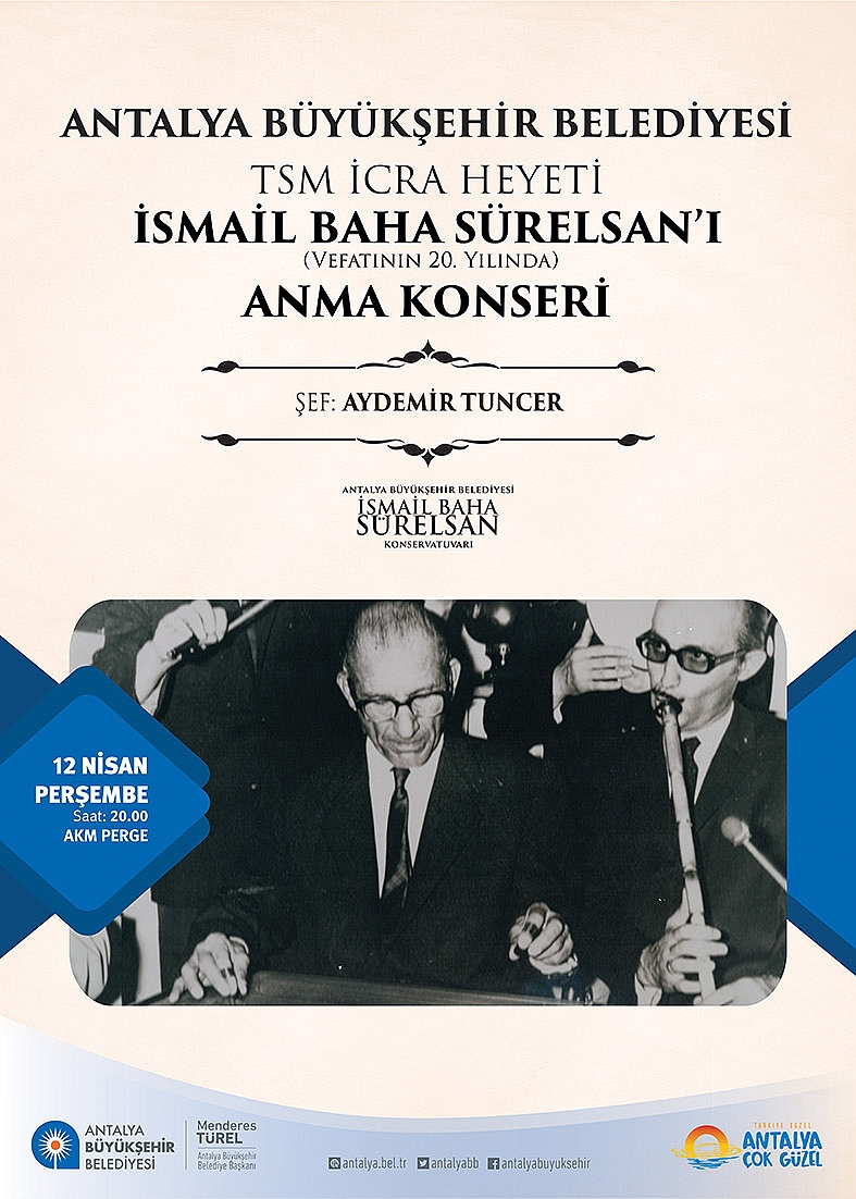 Büyükşehir İsmail Baha Sürelsan'ı anıyor