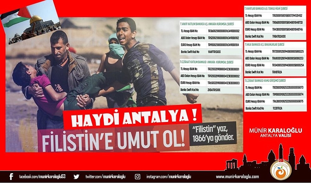 Vali Karaloğlu'ndan Filistin'e "Destek" çağrısı