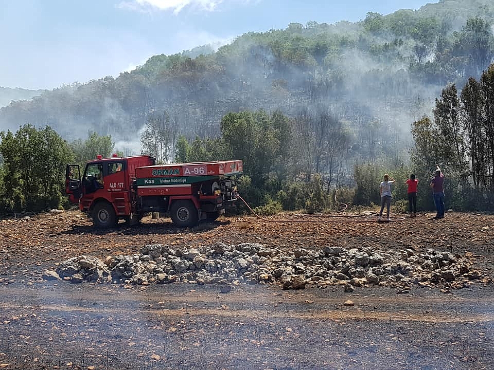 Kaş'ta orman yangını!