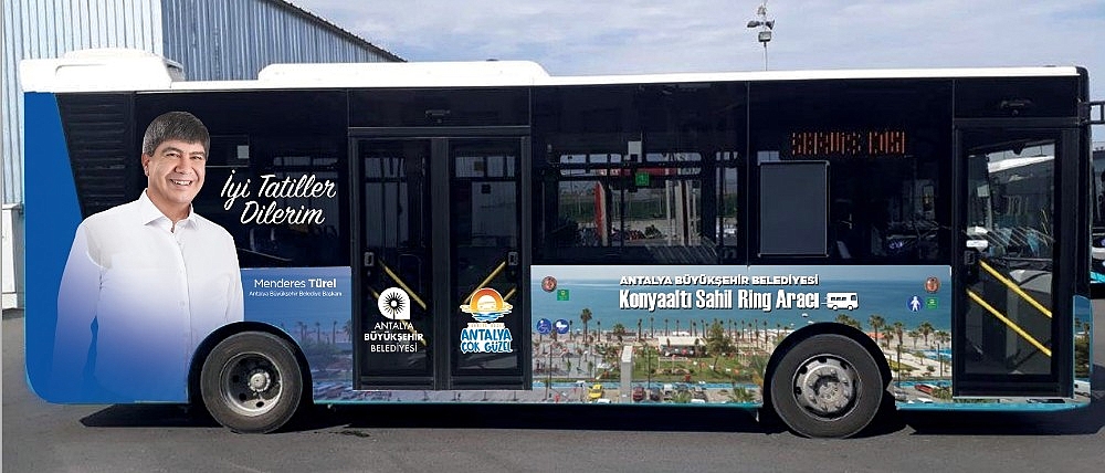 Konyaaltı Sahili'ne ücretsiz ring servisi başlatıldı