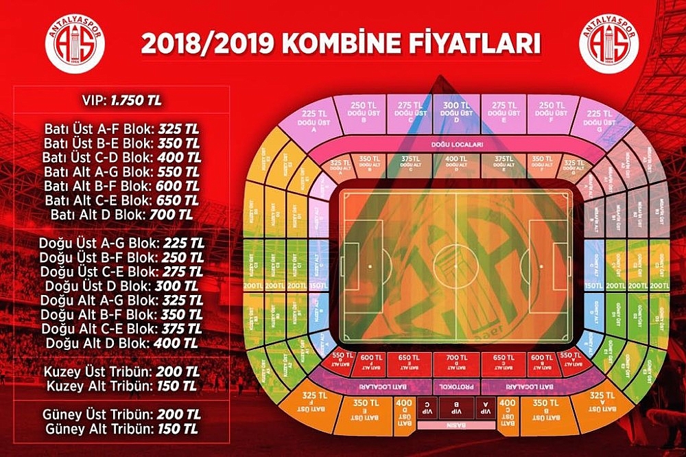 Antalyaspor'da kombine fiyatları açıklandı
