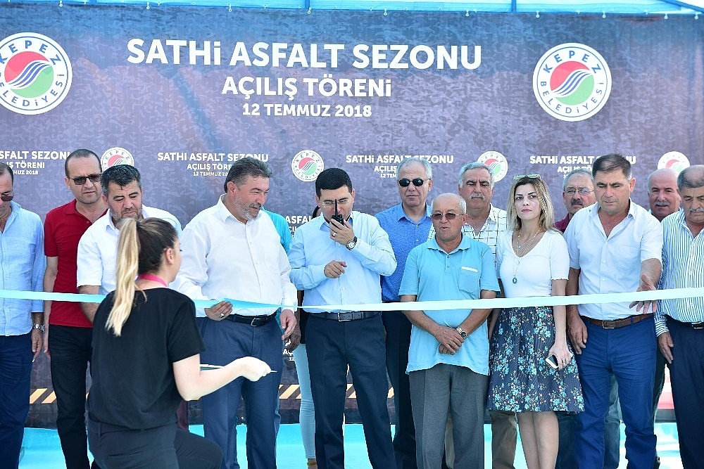 Kepez'de sathi asfalt sezonu törenle açıldı