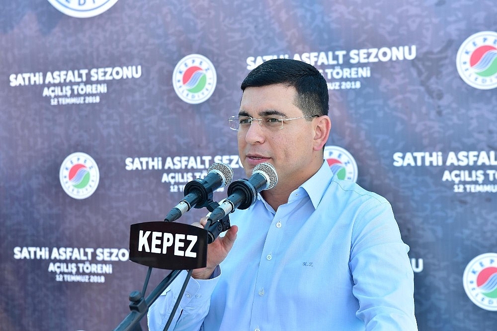 Kepez'de sathi asfalt sezonu törenle açıldı
