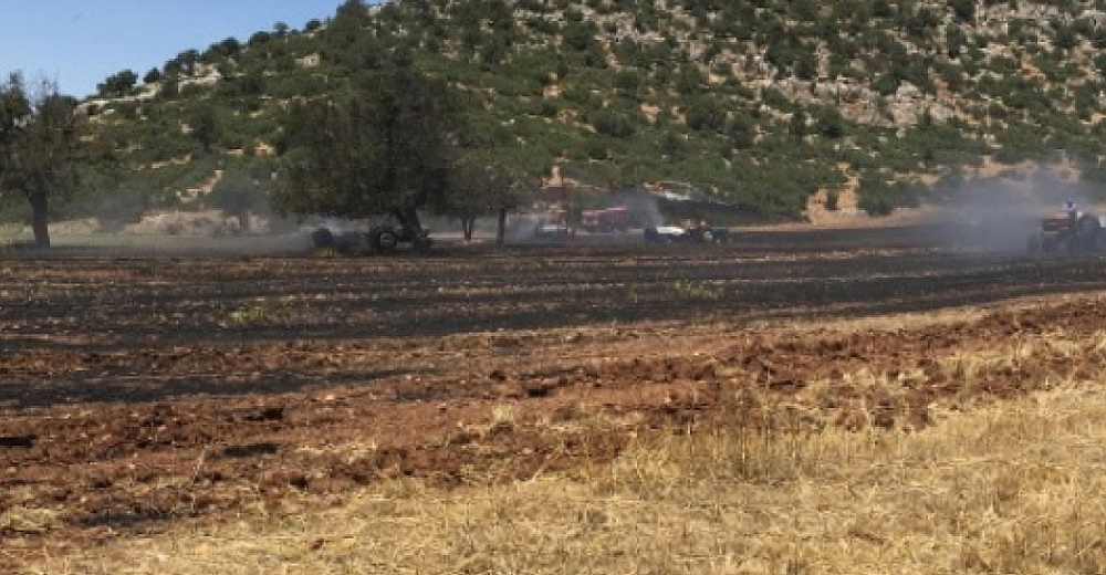 Korkuteli'nde anız yangını!