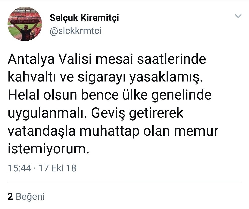 Mesai saatleri içinde sigara ve kahvaltıyı yasakladı, Twitter'da gündem oldu