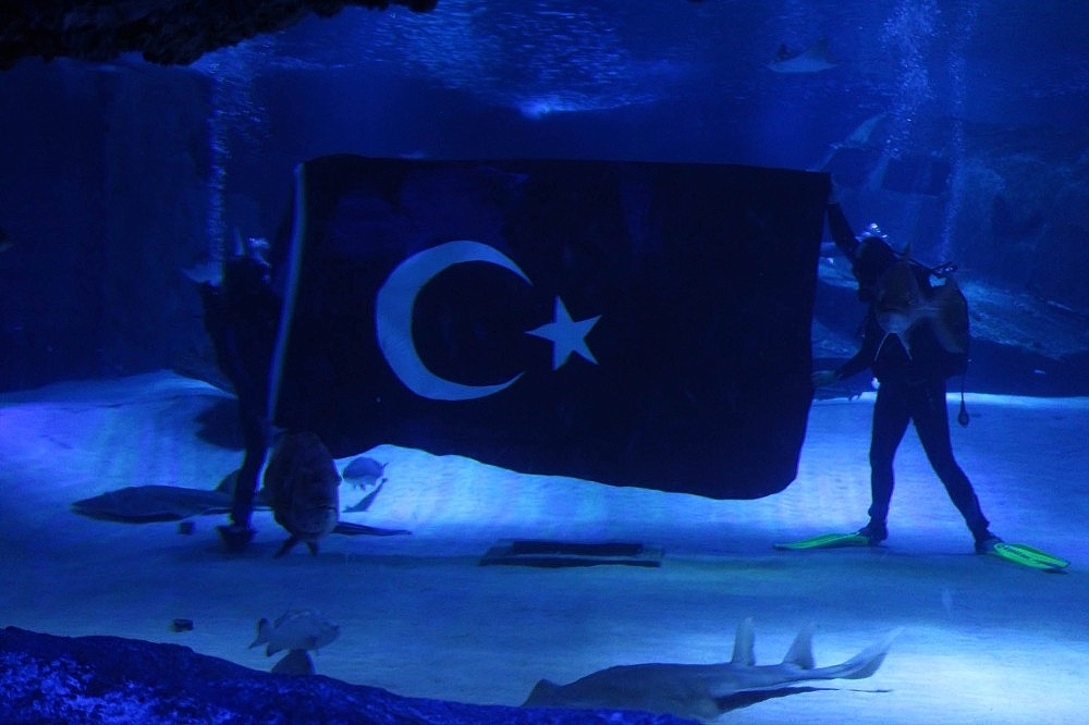 Vatozlar arasında Türk bayrağı açtılar