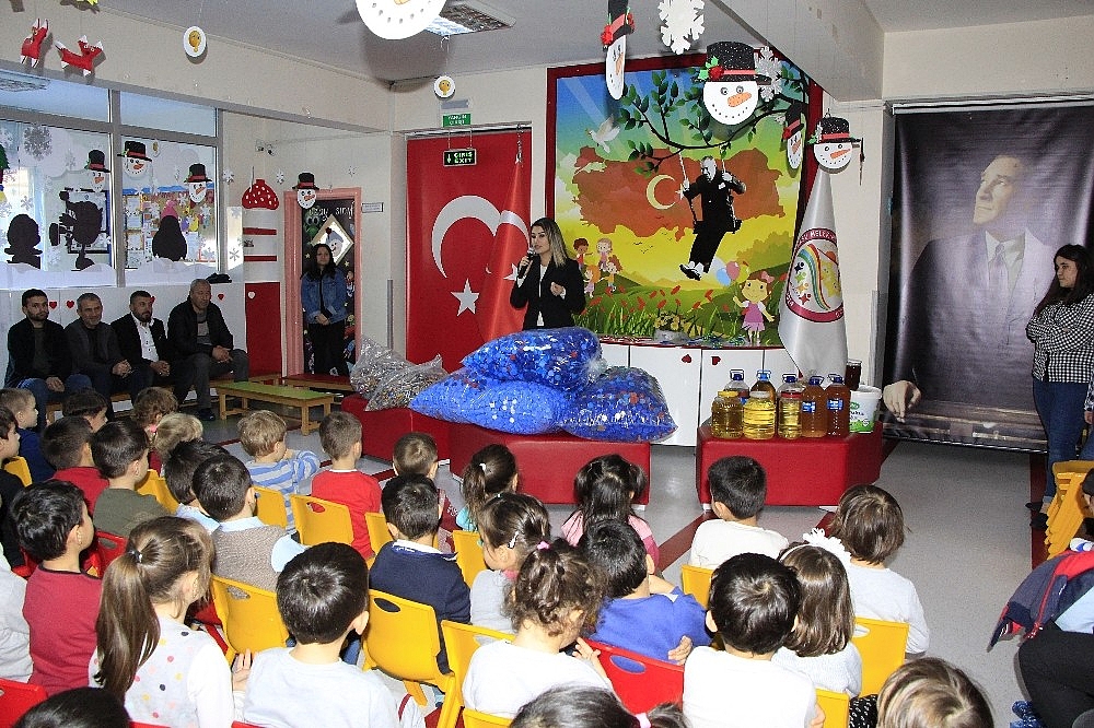 Minik eller 162 kilo atık pil topladı