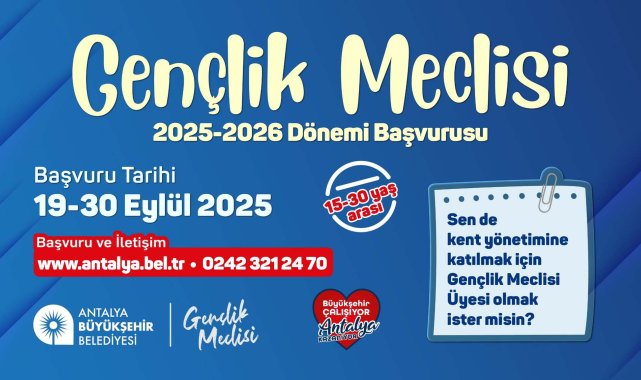 Büyükşehir Gençlik Meclisine başvurular başladı