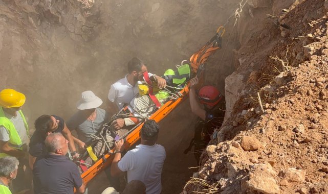 Kalıp sökerken 5 metre yüksekten düşen inşaat işçisi yaralandı